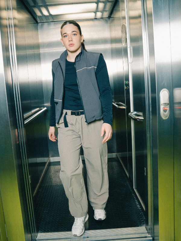 Tech belt pants | Unisex Beige