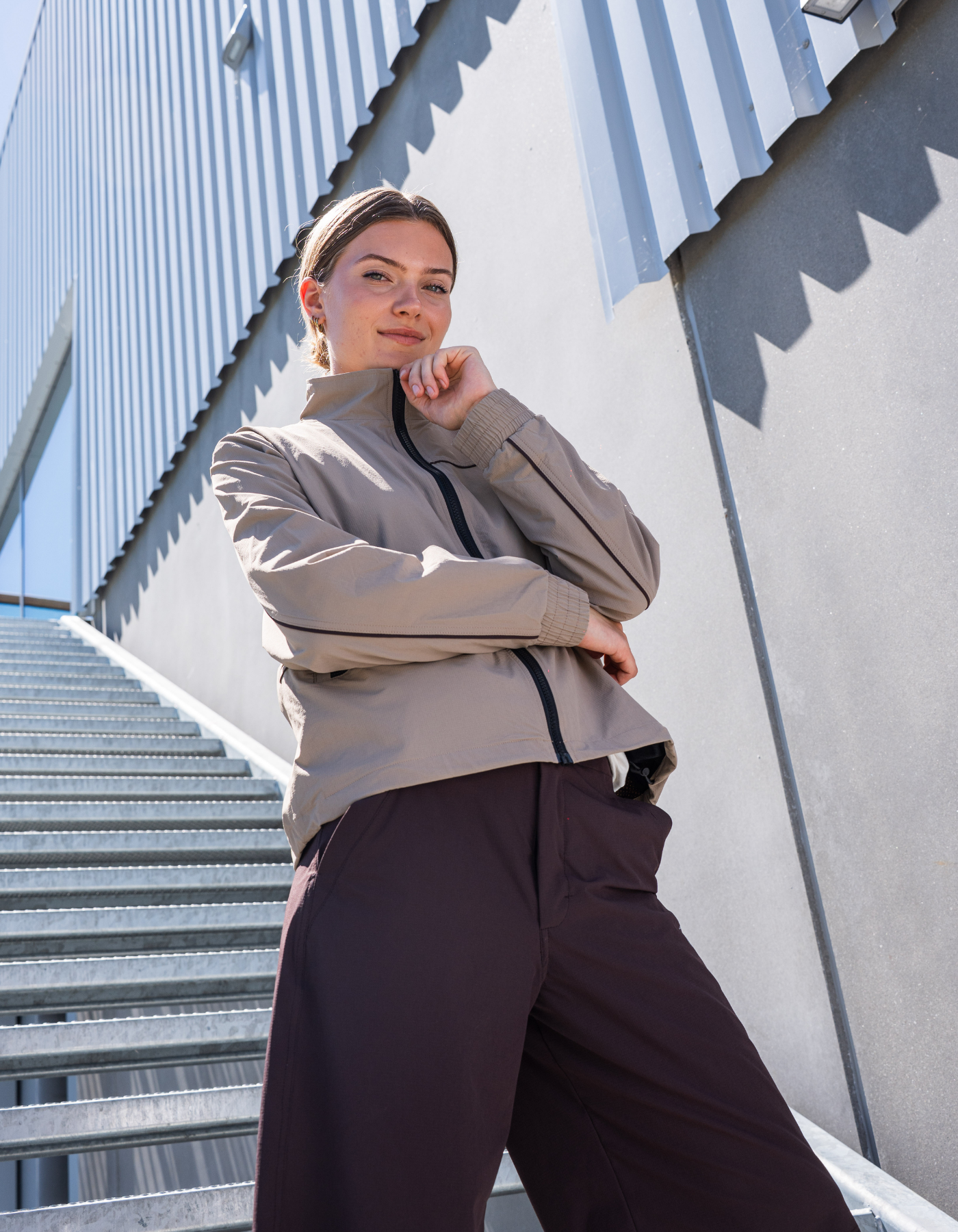 Tech pipe jacket | Women | Beige