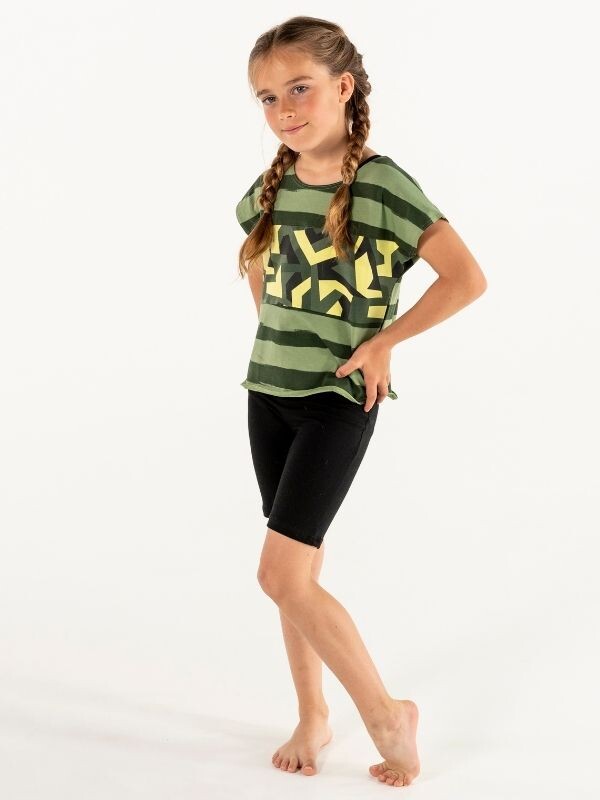 Top | NS-163 Green Stripes