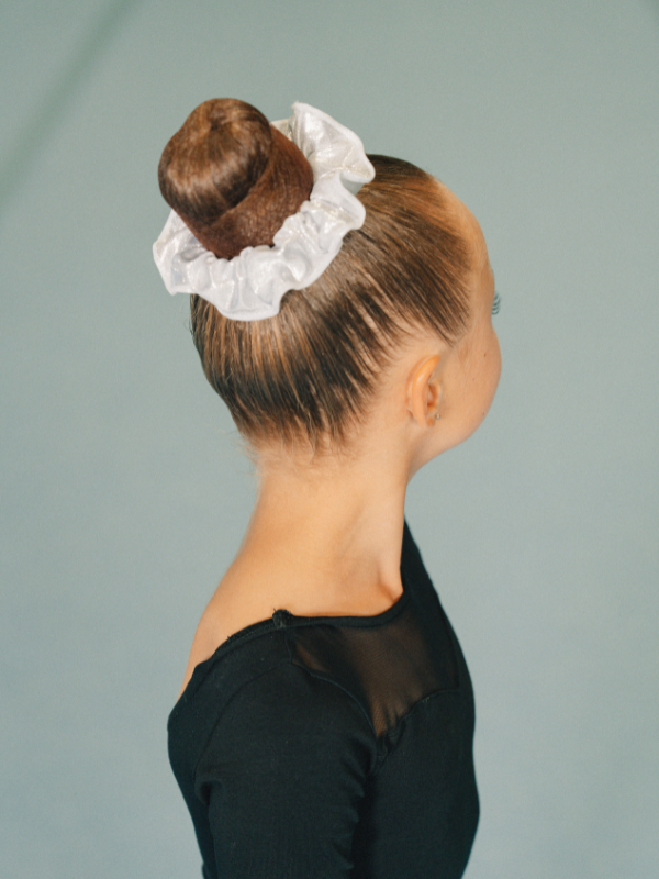 Scrunchies | Hårband Vit minidot