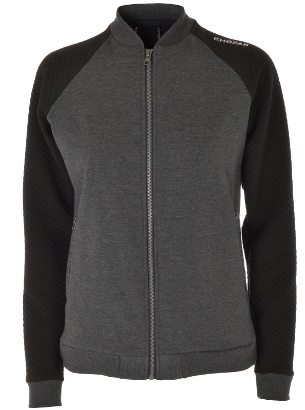 CORVUS FULL ZIP SWEATER Men Dark grey melange