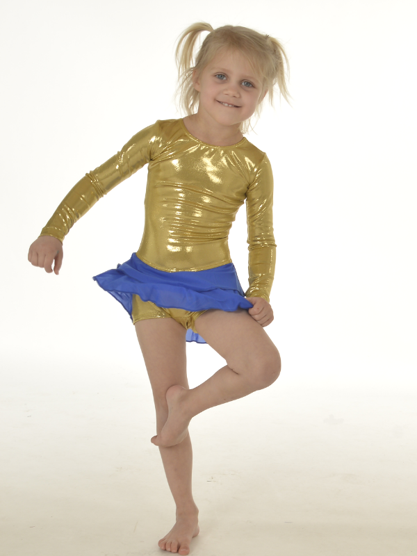 Gymnastikdräkt i tyll | Guld | Flicka