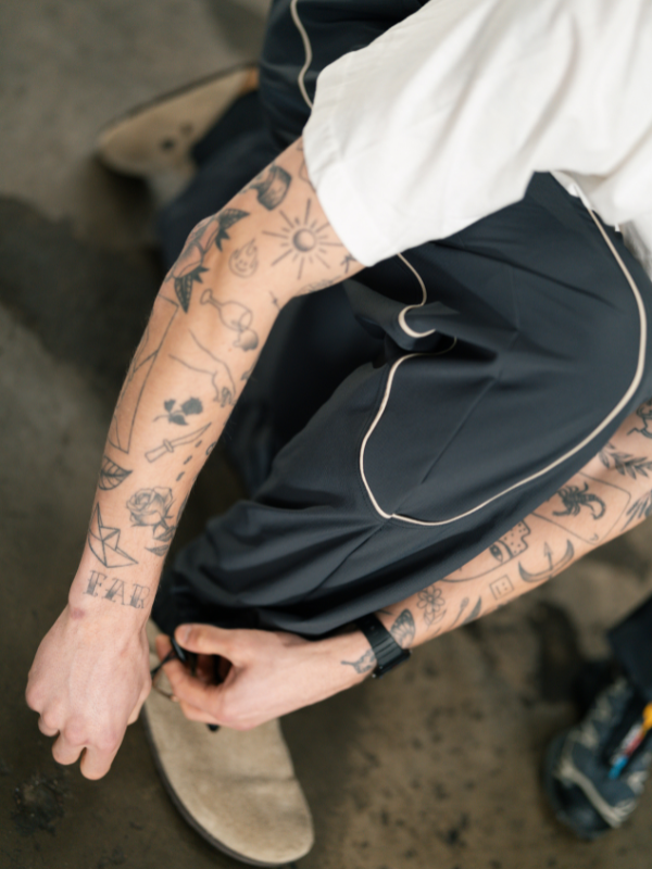 Tech pipe pants 01 | Unisex | Dark grey