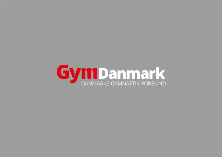 GymDK-logotyp 8cm, vit/röd