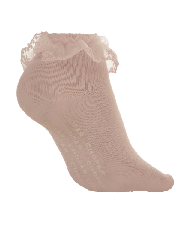 Grip socks med spets | 2-pack Rose