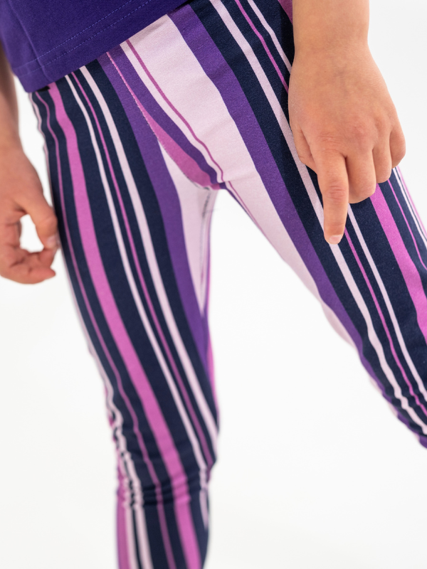 Leggings no. NS-142 Purple Stripe