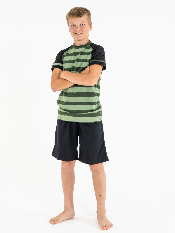 T-shirt | NS-169 Green Stripes