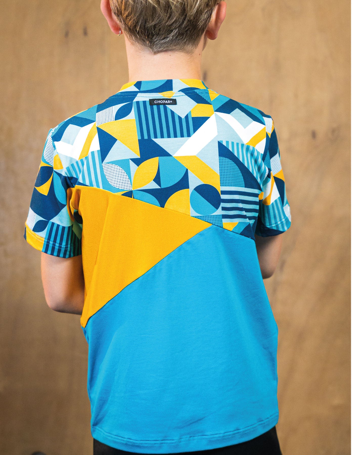 T-shirt | NS-191 Petrol / Geometric / Mustard