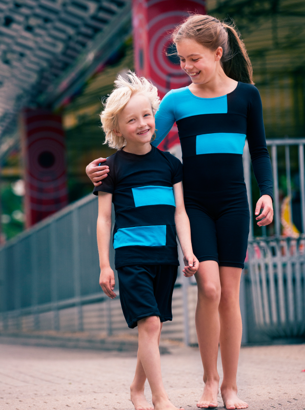 Catsuit no. NS-140 Black/Turquoise