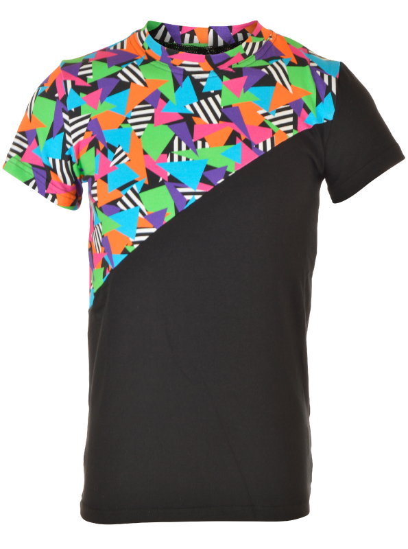 T-shirt | NS-156 Udg Svart-Kids Triangel